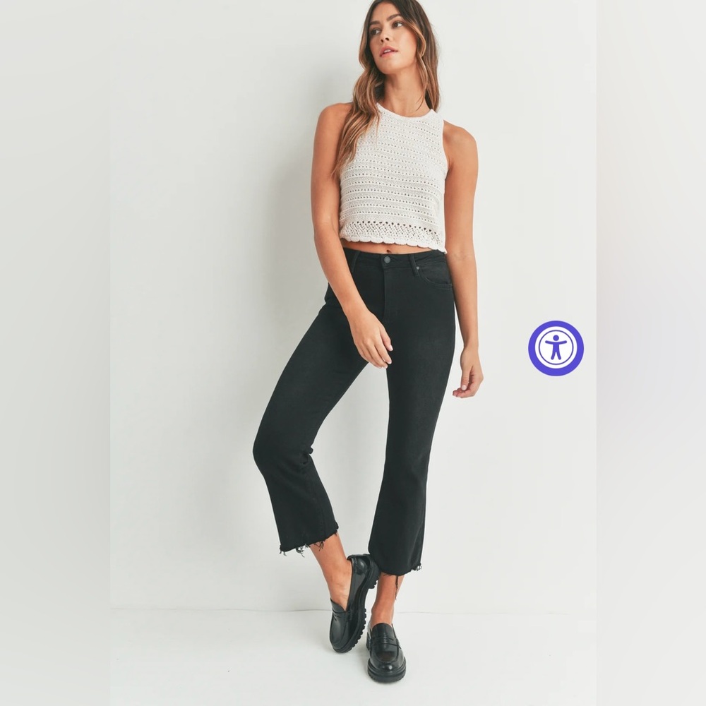 NWT Just Black Denim flare jeans, size 24, color: black